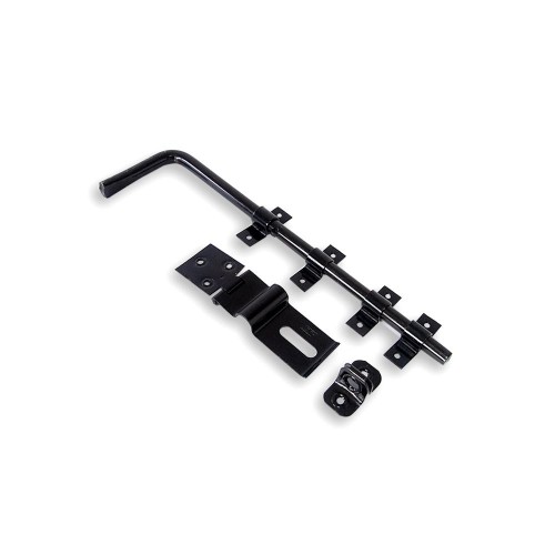 Ferrolho Fio Redondo para Portão com Porta Cadeado 30 cm - Preto - Cartela saco Ferrolho Fio Redondo para Portão com Porta Cadeado 30 cm - Preto - Cartela saco