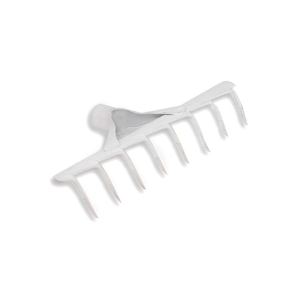 Ancinho Inteiriço 12 dentes - Pintado Epoxi Branco - Embalagem Padrão