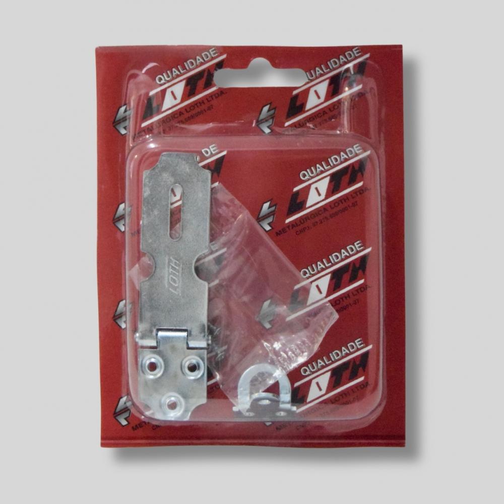 Porta Cadeado 2,5" Tipo Leve - Zincado - Cartela Blister