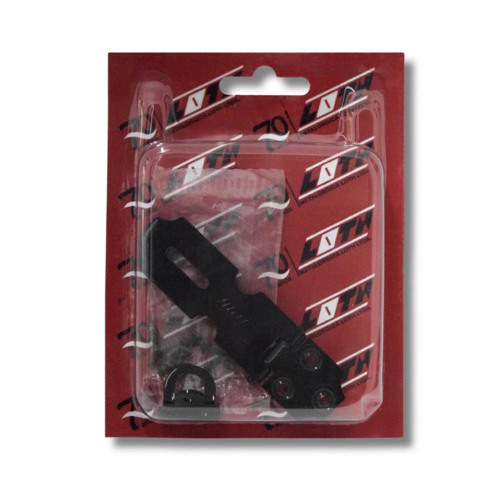 Porta Cadeado 2,5" Tipo Leve - Cromatizado Preto - Cartela...