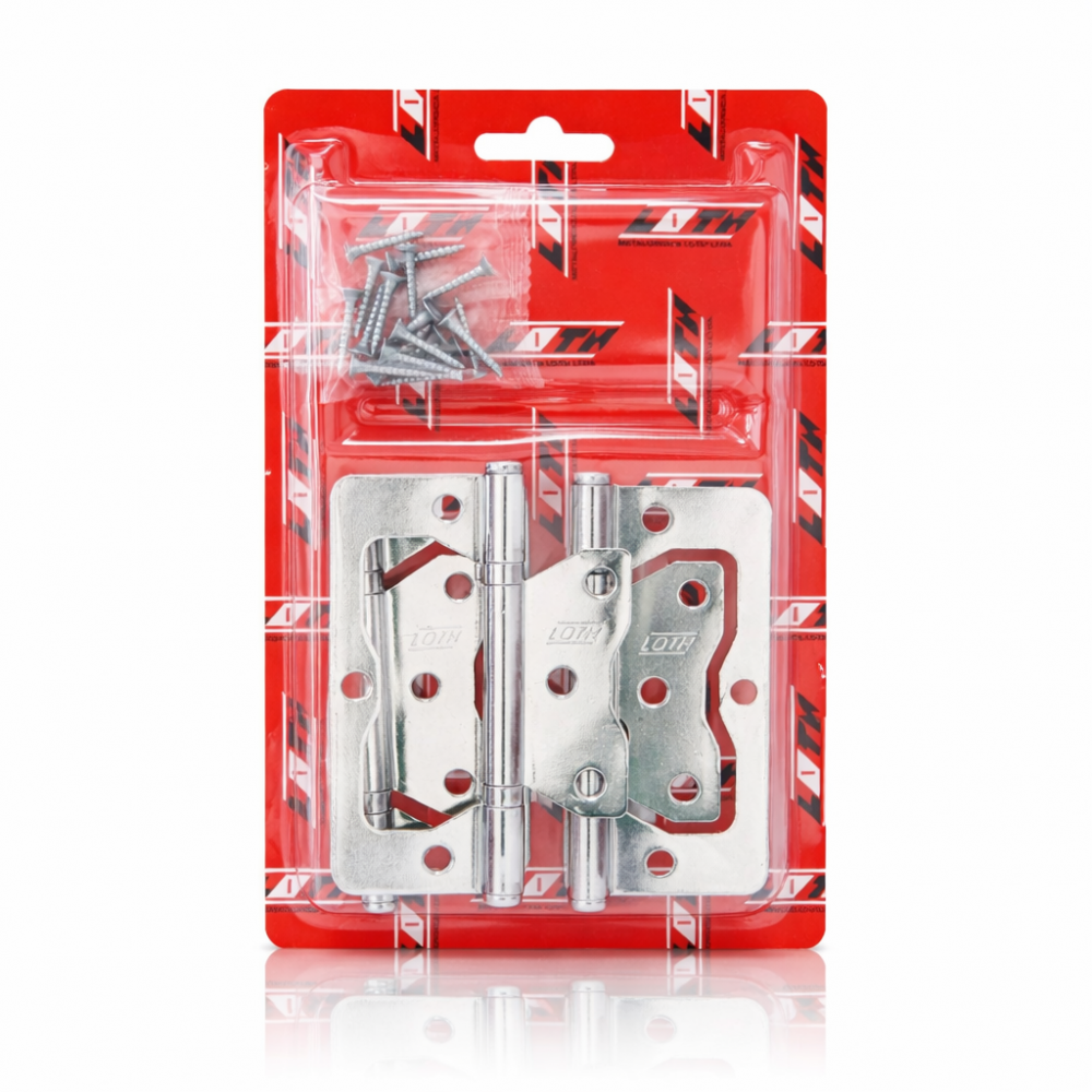 DOBRADIÇA SOBREPOR 4"x3"- CROMADO - BLISTER