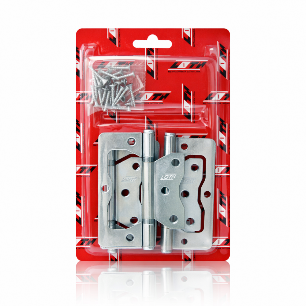 DOBRADIÇA SOBREPOR 4"x3"- ZINCADO - BLISTER