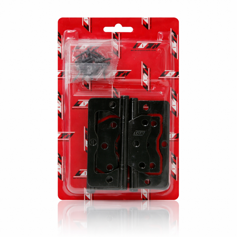 DOBRADIÇA SOBREPOR 4"x3"- PRETO - BLISTER