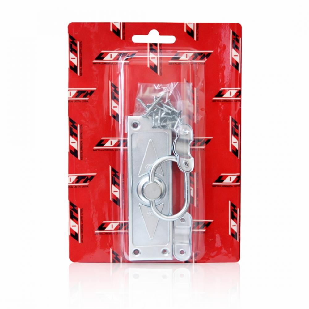 Cremona Retangular para Janela - Zincado - Cartela Blister