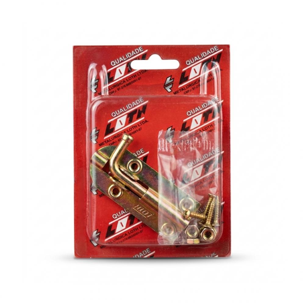 Ferrolho Fio Redondo Tipo Leve 2,5" - Bicromatizado - Cartela...