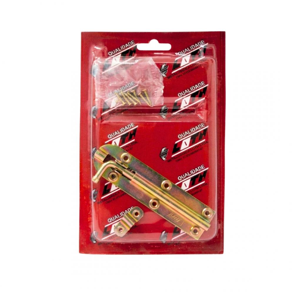 Ferrolho Fio Redondo Tipo Leve 6,0" - Bicromatizado - Cartela...