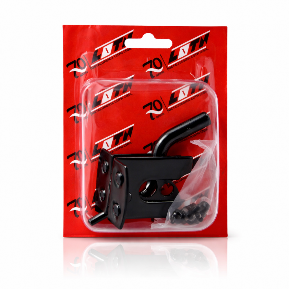 Fecho para Portão - Cromatizado Preto - Cartela Blister