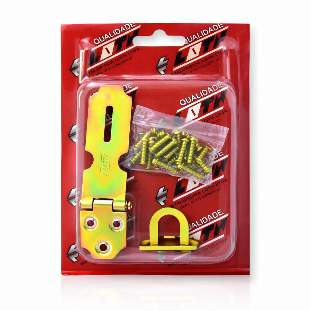 Porta Cadeado 2,5" Tipo Leve - Bicromatizado - Cartela Blister