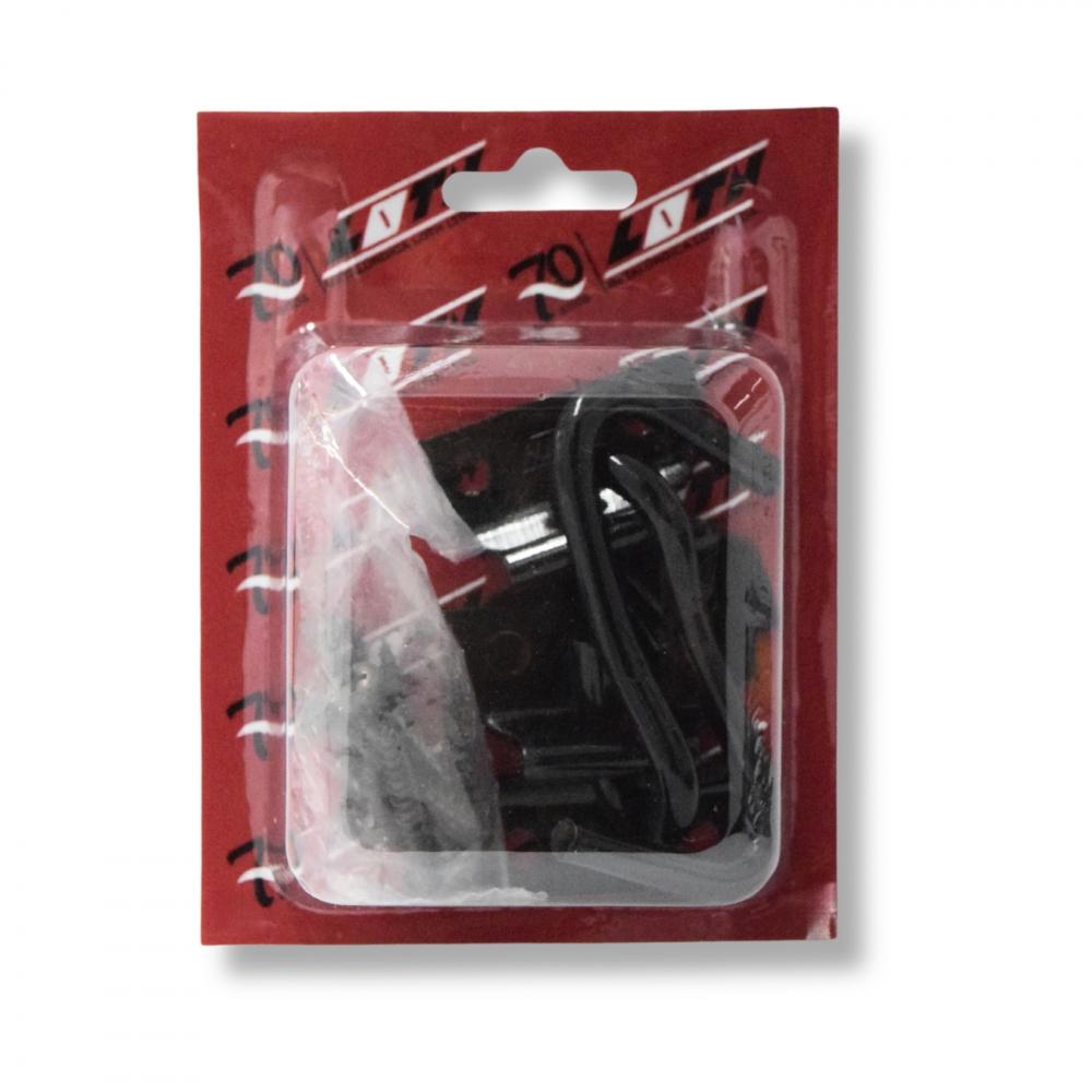 Gancho para Rede - Parafusar Cromatizado Preto - Cartela Blister