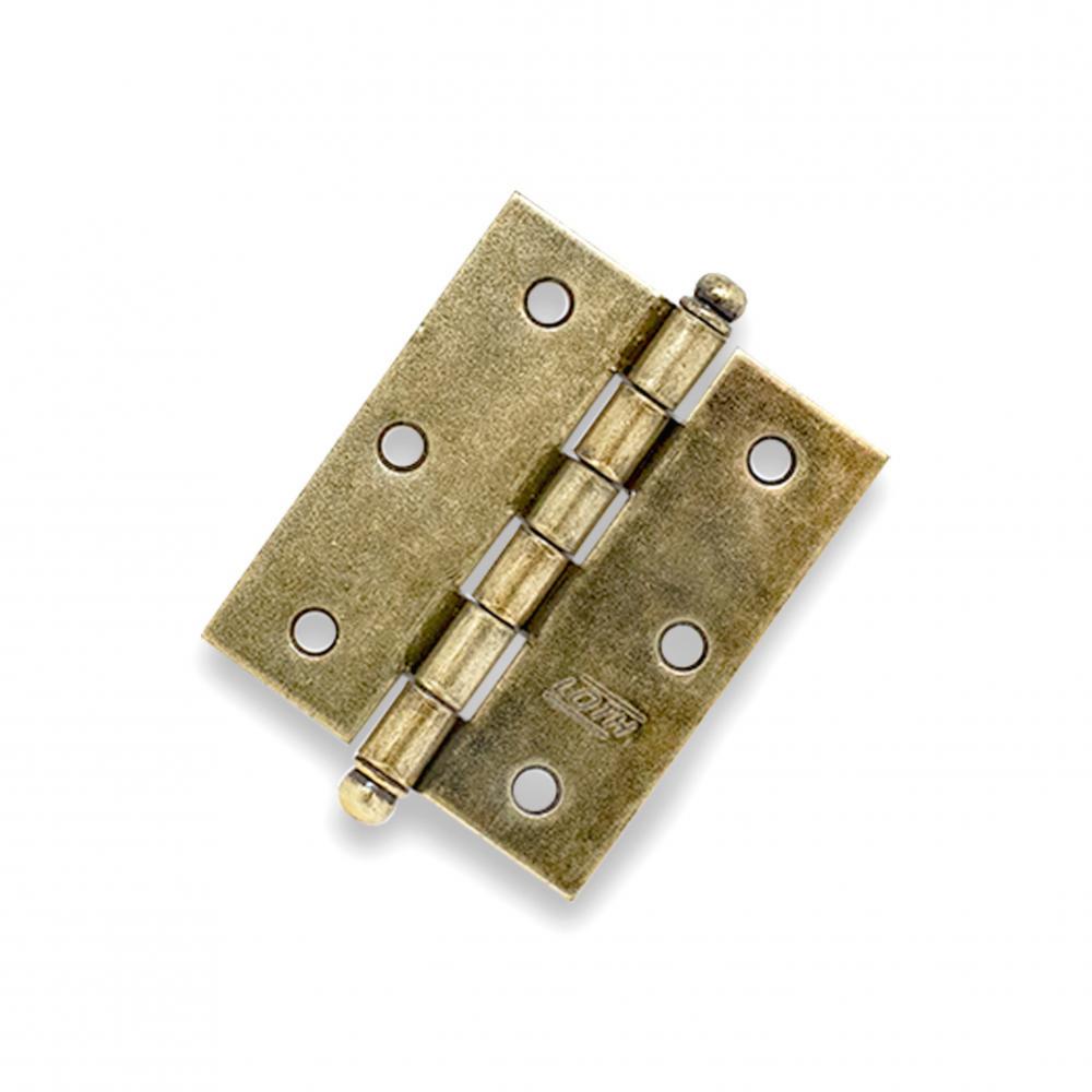 Dobradiça Pino Bola 3x2,5" - Ferro Ouro Velho - Embalagem...